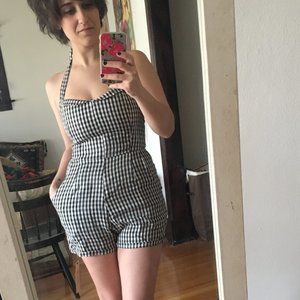 Reformation Gingham Romper